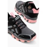 Tonny Black Çocuk Unisex Füme Pembe Termo Taban Su İtici Kumaş Cırtlı Trekking Ayakkabı, 32, TBTMKD025, Füme Pembe, Unisex Çocuk