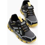 Tonny Black Çocuk Unisex Füme Sarı Termo Taban Su Itici Kumaş Cırtlı Trekking Ayakkabı - Füme - Sarı
