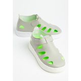 Tonny Black Çocuk Unisex Gri Hafif Tabanlı Rahat Cırtlı Sandalet