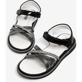 Tonny Black Çocuk Unisex Siyah Çoçuk Çarpraz Bağlı Sandalet