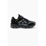 Tonny Black Çocuk Unisex Siyah Füme Termo Taban Su İtici Kumaş Cırtlı Trekking Ayakkabı, 30, TBTMKD025, Siyah Füme, Unisex Çocuk