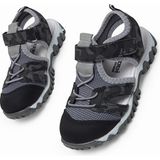 Tonny Black Çocuk Unisex Siyah Kamuflaj Çoçuk Cırt Ve Bağcıklı Rahat Kalıp Sandalet