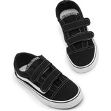 Tonny Black Çocuk Unisex Siyah Kauçuk Taban Rahat Kalıp Çift Cırtlı Ayakkabı