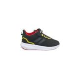 Tonny Black Çocuk Unisex Siyah Kırmızı Eva Taban Yanı Şeritli File Detaylı Cırtlı Spor Ayakkabı, 28, TBTMKD035, Siyah Kırmızı, Unisex Çocuk