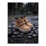 Tonny Black Çocuk Unisex Taba Rahat Kalıp Termo Taban Çift Cırtlı Bot