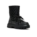 Tonny Black Çocuk Unisex Termo Taban Kapitone Dikişli Fermuar Detaylı Kar Botu, 33, TBLDY1012, Siyah, Unisex Çocuk