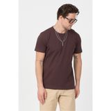 Tonny Black Erkek Acı Kahve Normal Kalıp Rahat Basic T-Shirt