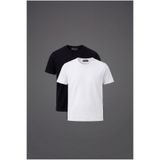 Tonny Black Erkek Çok Renkli 2'Li Paket %100 Pamuk Siyah-Beyaz T-Shirt