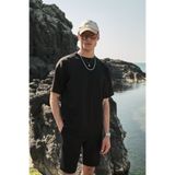 Tonny Black Erkek Siyah Rahat Kalıp Oversize Kesim T-Shirt