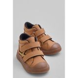 Tonny Black Esnek Termo Taban Çift Cırtlı Şerit Desenli Çocuk Unisex Camel Spor Kısa Bot Tbrzn015 Camel