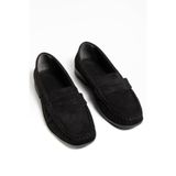 Tonny Black Kadın Loafer Oxford Bağcıksız Süet Görünümlü Günlük Ayakkabı