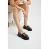 Tonny Black Kadın Siyah Rahat Kalıp Ortapedik Tabanlı Taşlı Günlük Ayakkabı