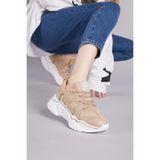 Tonny Black Kadın Spor Ayakkabı Yüksek Kalın Taban Bağcıklı Rahat Kalıp Günlük Yürüyüş Ayakkabısı Sneaker