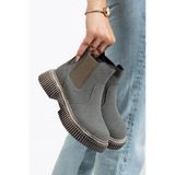 Tonny Black Kalın Tırtıklı Termo Taban Fermuarlı Lastikli Çocuk Unisex Füme Süet Chelsea Bot Tbgrf005 Füme Süet