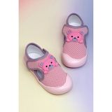 Tonny Black Kız Çocuk Pembe Nubuk Ayıcık Detaylı Rahat Kalıp Ilk Adım Sneaker