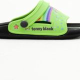 Tonny Black Kız Çocuk Yeşil Poli Taban Gökkuşağı Desenli Terlik
