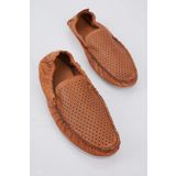Tonny Black TBV05 Arkası Lastikli Hakiki Deri Taba Erkek Loafer