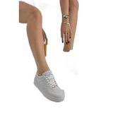 Tonny Black Unisex Beyaz Yeşil Termo Taban Bağcıklı Günlük Spor Ayakkabı, TBA240