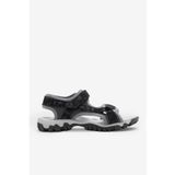 Tonny Black Unisex Çocuk Cırt Bantlı Spor Sandalet Kamuflaj Desenli Hafif Düz Tabanlı Günlük Yazlık Sandalet