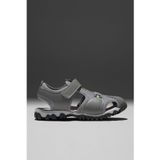 Tonny Black Unisex Çocuk Kapalı Burunlu Cırt Cırtlı Kalın Taban Spor Sandalet Günlük Yazlık Outdoor