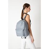 Tonny Black Unisex Gri Önü Fermuarlı İki Bölmeli Sırt Çantası