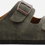 Tonny Black Unisex Haki Poli Taban Ayarlamalı Çift Tokalı Terlik