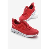 Tonny Black Unisex Kırmızı Tasarım Termo Taban Şeritli Nefes Alabilen Kumaş Bağcıklı Spor Ayakkabı