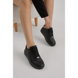 Tonny Black Unisex Siyah Termo Taban Bağcıklı Günlük Spor Ayakkabı