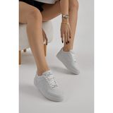 Tonny Black Unisex Spor Ayakkabı Beyaz Yeşil Termo Tabanlı Kadınlar İçin Modern Tasarım - Beyaz - Yeşil