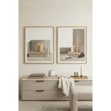 Tontilika Sakin Iskandinav Kitap ve Mum Temalı Minimalist 2’li Ahşap Çerçeveli Tablo Seti - 50x70