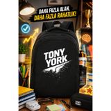 Tony York Geniş Hacimli Çok Gözlü Ortopedik Sırt Destekli Terletmeyen İlkokul Ortaokul Lise Büyük Okul Çantası