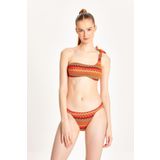 TOO SALTY SWIMWEAR Kadın Bordo Dantelli Tek Omuz Bikini Takımı 24s120st BORDO-42
