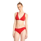 TOO SALTY SWIMWEAR KADIN KIRMIZI ÜÇGEN TOPARLAYICI ALTTAN AYARLI KLASİK BEL BİKİNİ TAKIMI 24S109ST KIRMIZI-42