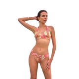 TOO SALTY SWIMWEAR KADIN RENKLİ ŞAL DESEN TOPARLAYICI BOYUNDAN BAĞLI KLASİK BEL BİKİNİ TAKIMI 24S108ST renkli-44