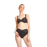 TOO SALTY SWIMWEAR Kadın Siyah Simli Balenli Toparlayıcı Yüksek Bel Bikini Takımı 24s104st siyah-44