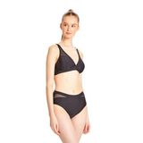 TOO SALTY SWIMWEAR KADIN SİYAH TÜL DETAYLI TOPARLAYICI YÜKSEK BEL BİKİNİ TAKIMI 24s100st SİYAH-40
