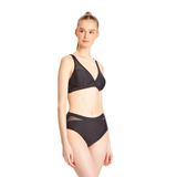 TOO SALTY SWIMWEAR KADIN SİYAH TÜL DETAYLI TOPARLAYICI YÜKSEK BEL BİKİNİ TAKIMI 24s100st SİYAH-42