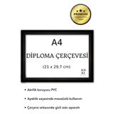 Tooall A4 Belge Uyumlu Ayaklı Diploma Çerçevesi Dekoratif Fotoğraf ve Resim İçin Şık Anı Çerçevesi