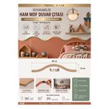 Tooall Boyanabilir Ham Mdf Dekoratif Geniş Dalga Model Duvar Çıtası (48 cm)