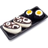 Too'b Sushi Nigiri Ahtapot, Maki Oshinko Desenli Unisex Renkli Çorap 2 Çift - 41 - 45 - Kahverengi - Sarı