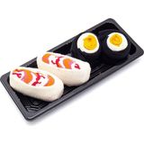 Too'b Sushi Nigiri Karides, Maki Oshinko Desenli Unisex Renkli Çorap 2 Çift - 41 - 45 - Turuncu - Sarı
