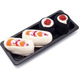 Too'b Sushi Nigiri Karides, Maki Tuna Desenli Unisex Renkli Çorap 2 Çift - 36 - 40 - Bordo - Turuncu