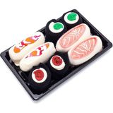 Too'b Sushi Nigiri Somon, Karides- Maki Salatalık, Tuna Desenli Renkli Çorap 4 Çift - 41 - 45 - Yeşil