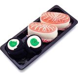 Too'b Sushi Nigiri Somon, Maki Salatalık Desenli Unisex Renkli Çorap 2 Çift - 36 - 40 - Yeşil