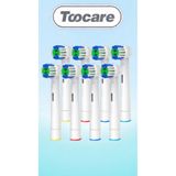 Toocare Oral-B Braun Şarjlı Diş Fırçaları Uyumlu 8 Adet Precision Clean Yedek Başlık - 2 Pakette 8 Adet