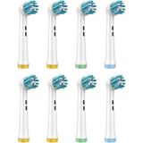 Toocare Oral B Şarjli ve Pilli Diş Fırçası Uyumlu 8 Adet Cross Actoin Yedek Başlık