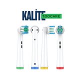 Toocare Oral B Uyumlu , Braun ve Kiwi Uyumlu Soft Kıl Yapısına Sahip 4 Adet Yedek Başlık
