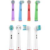 Toocare Oral - B Uyumlu Şarjlı ve Pilli Diş Fırçaları İçin 4 Adet Çocuk + 4 Adet Yetişkin Yedek Başlığı