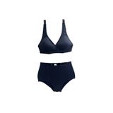 TooHot Kadın Lacivert Yüksek Bel Askılı Üçgen Bikini Takımı