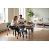 Tool Aksesuar T-7012 Kemençe Mdf 70X120 Teddy Sandalye Antrasit 4 Kişilik Mutfak Masa Takımı